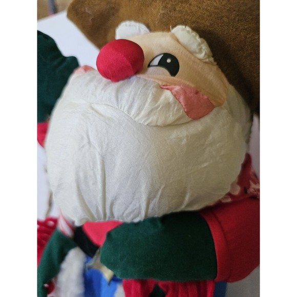 Plush Vintage Christmas Cowboy Santa Partial Tag Candy Cane Guns... - Picture 15 of 16